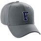 Classic Baseball Hat Custom A to Z Initial Team Letter, Charcoal Cap White Navy
